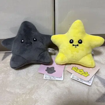 치이카와 (먼작귀) 뽀떼따마 봉제 인형 별똥별 & 검은 별똥별 2개 세트