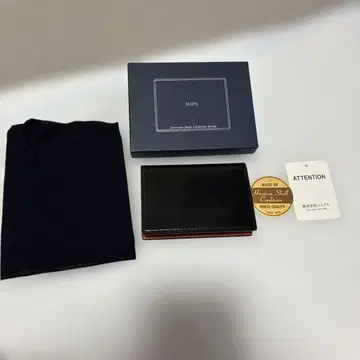 미사용 새상품 SHIPS 가죽 명함지갑 블랙