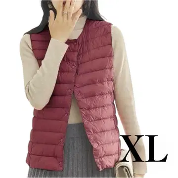 울트라라이트 이너 다운 베스트 노카라 XL 경량 따뜻한