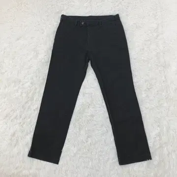 유니클로 슬림핏 노턱 치노 스트레치 면 혼방 남성용 바지 블랙 M