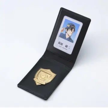 명탐정 코난 하귀라 겐지 경찰학교조 천연 가죽 패스 케이스