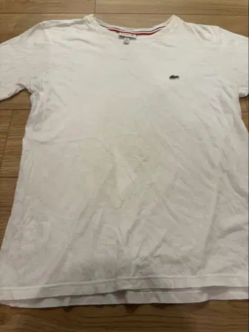 LACOSTE 화이트 V넥 티셔츠 16