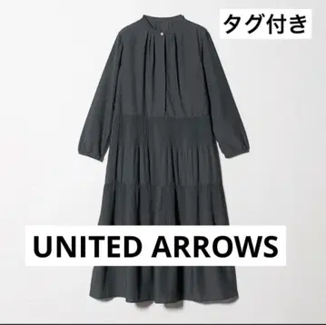 유나이티드 애로우즈 UNITED ARROWS 티어드 플리츠 원피스