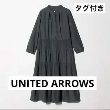 유나이티드 애로우즈 UNITED ARROWS 티어드 플리츠 원피스
