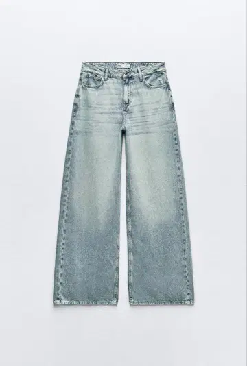 ZARA 와이드 레그 하이라이즈 롱렝스 데님 팬츠