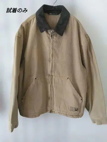 자라 충전솜 베이지 코튼 커버올 ZARA