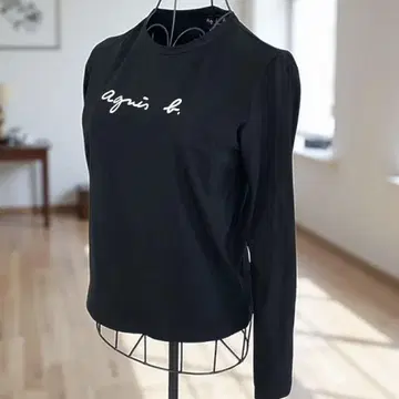새상품급 agnes b. homme 에네스베 로고 긴팔 티셔츠 블랙 2