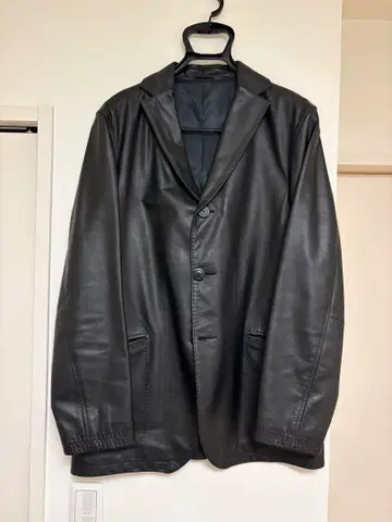 UNITED ARROWS BLUE LABEL 블랙 가죽 자켓