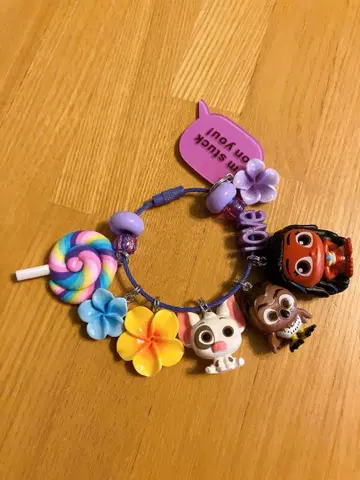 찰랑찰랑 키링 모아나와 귀여운 친구들 하이비스커스