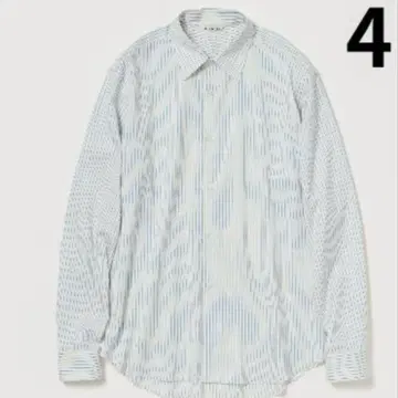 AURALEE 25AW COTTON SILK STRIPE SHIRT 4