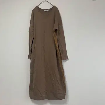 브라운 긴팔 티셔츠 원피스 티어드 디자인 프레디 레피 노리즈