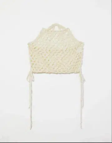 Eaphi HAND CROCHET KNIT BUSTIER ivory