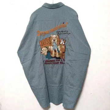 더블 네임 Airedale Terrier 백 자수 셔츠