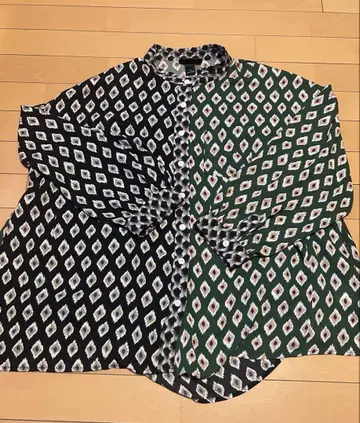 melange 마름모꼴 패턴 블라우스 M 사이즈