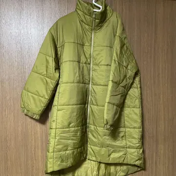 MUJI 카키 퀼팅 코트 XL