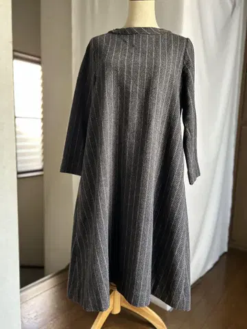 45rpm 스트라이프 롱 원피스 인디고 2