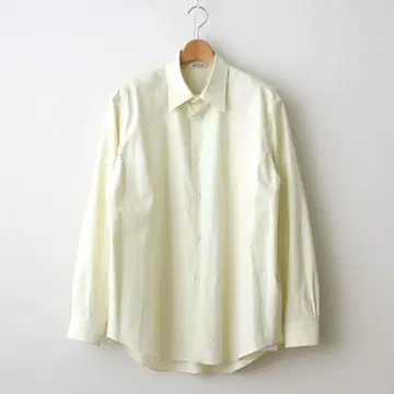 WASHED FINX TWILL SHIRT #LIGHT YELLOW