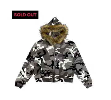 9/S PROJECT FUR ZIP HOODIE - SNOW CAMO