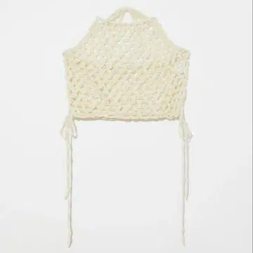 Eaphi HAND CROCHET KNIT BUSTIER ivory
