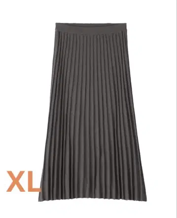 무인양품 나메라카 니트 플레어 스커트 스모키 브라운 XL