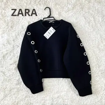 [택 포함 새상품] ZARA 스쿠버 이펙트 스웨트 셔츠 M 숏 기장