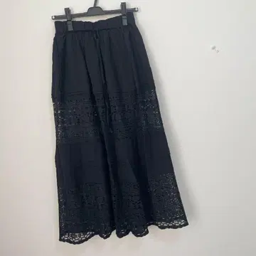 ACLENT 도킹 레이스 티어드 롱 스커트