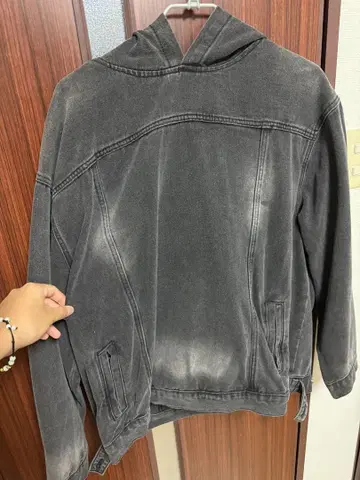 그레이 XL 후드 부착 후드티