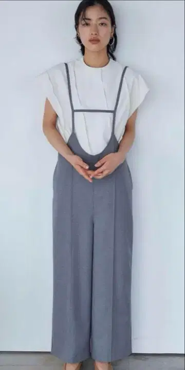 [ meer. ] STRAP PANTS GRY