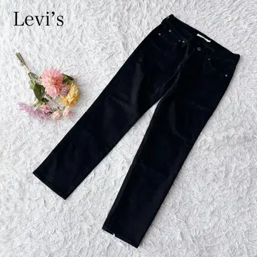리바이스 보이프렌드 데님 팬츠 블랙 스트레이트 빈티지