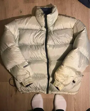 Bear USA 다운 자켓 네이비 화이트