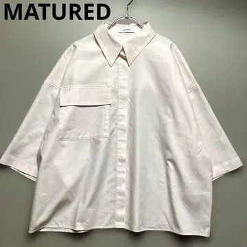 새상품급 23SS MATURED 하프 슬리브 밀리터리 셔츠 블라우스 빅