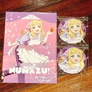 Aqours 오하라 마리 엽서 캔뱃지