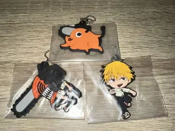 체인소 맨 제일복권 덴지 체인소 맨 포치타 러버 키링 세트