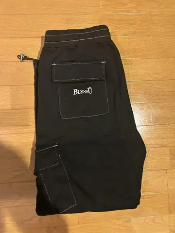 BlessU 블랙 조거 팬츠