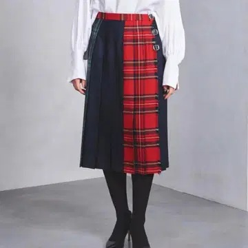 새상품 O'NEIL of DUBLIN 패치워크 퀼트 플리츠 스커트