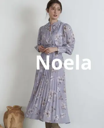 Noela 노엘라 플라워 플리츠 원피스 블루