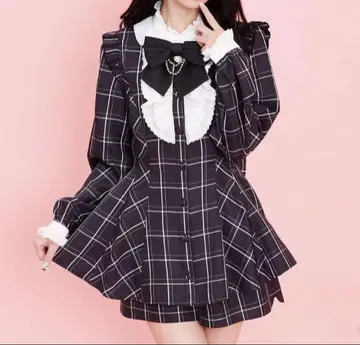 가격 인하 중 시크릿허니 체크 셋업 체크 크로