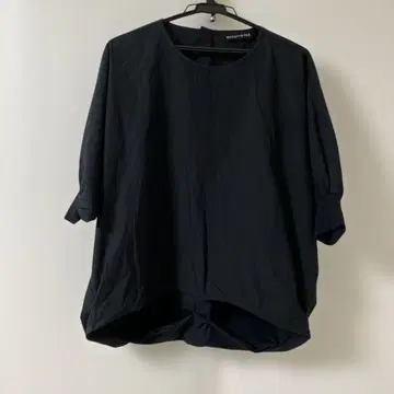 mizuiro ind 크루넥 코쿤 풀오버 블랙