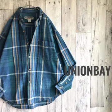 올드 UNIONBAY 체크 셔츠 빈티지 긴팔 오버 사이즈