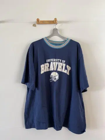 UNIVERSITY OF BRAVELY 티셔츠 L 네이비
