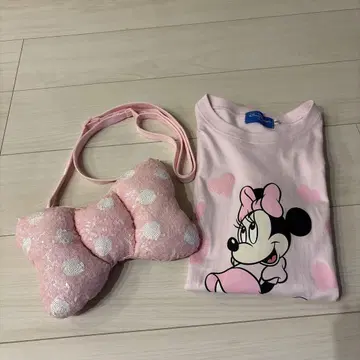 디즈니 미니 T셔츠 리본백 세트