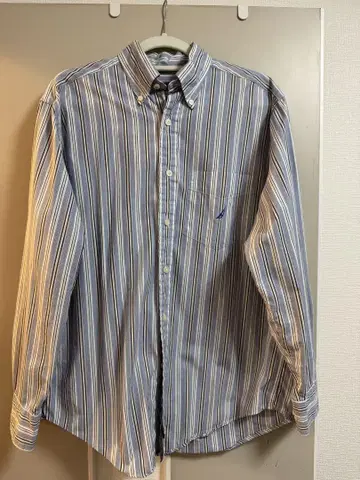 Nautica 스트라이프 긴팔 셔츠 구제 의류
