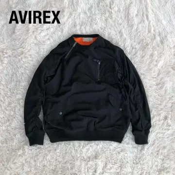 AVIREX 아비렉스 풀오버 MA-1 자켓 블랙 L