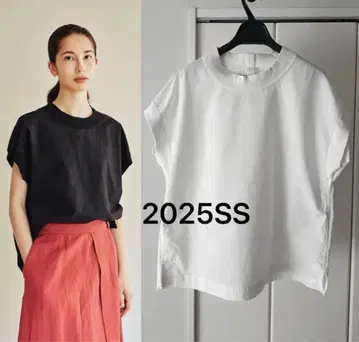 2025SS MHL. 면린넨 티셔츠 화이트 마가렛호웰