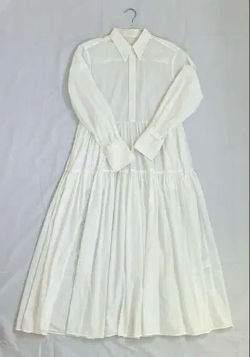 에스트네이션 ESTNATION 맥시 길이 셔츠 원피스 티어드