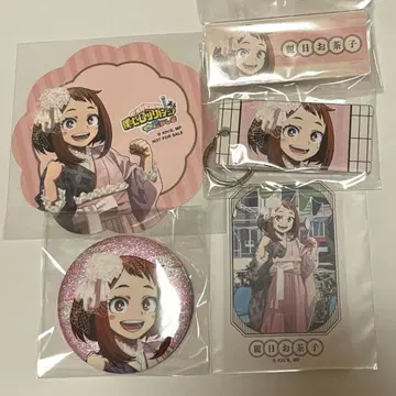 히로아카 하나야시키 우라라카 오챠코 세트 명찰 아크릴 키링, 캔뱃지 등