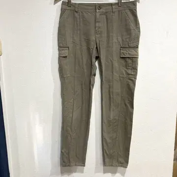 파이브 폭스 카키 카고 팬츠 테이퍼드 남성용