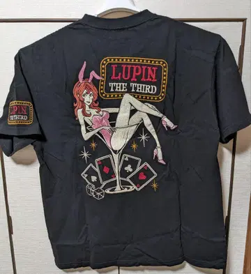 LUPIN THE THIRD 50주년 후지코 자수 T셔츠 XXL 블랙