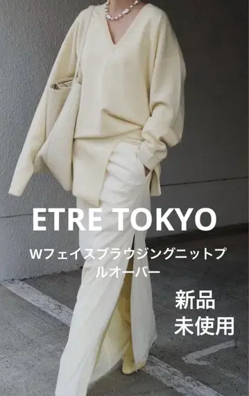 새상품 미사용 ETRE TOKYO W 페이스 브라우징 니트 풀오버
