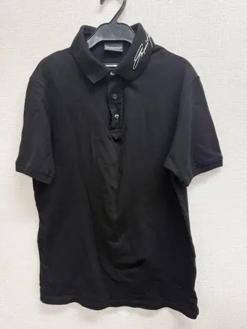 EMPORIO ARMANI 블랙 피케 셔츠 M